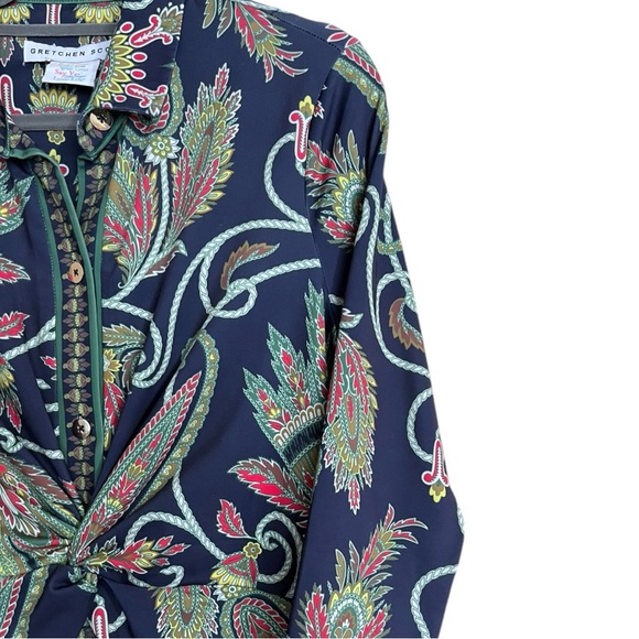 Gretchen Scott Twist and Shout Dress Plume Paisley Pattern Size Large - Picture 4 of 6